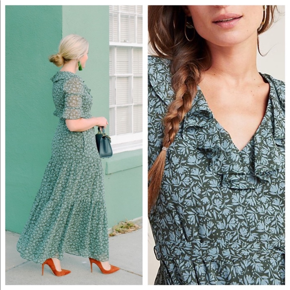 Gal Meets Glam Roberta Ruffled Maxi Dress | Petite